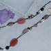Collana artigianale fatta a mano agata viola e ametista - idea regalo