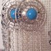 Orecchini con turchese catenelle e cristalli azzurri