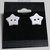 Orecchini stella a lobo 12mm. Earrings star to lobe 12mm.