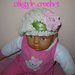 Uncinetto Cappello berretto alla principessa ( per neonata)Hand made Crochet  Hat berretto for princess ( for baby)