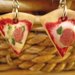  orecchini pizza - italian PIZZA with salami EARRINGS- HANDMAE from polymer clay cernit fimo