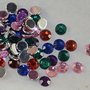 20 cabochon tondi strass in acrilico 8 mm colori mix casuali 20 pezzi 