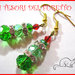 Orecchini "Albero di Natale Perle" vetro verde Natale 2013