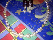 collana e orecchini in perle swarosky