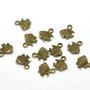 5 Charm Ciondoli Pesce Color Bronzo 11x10mm 