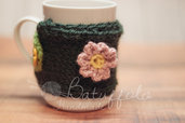 Copri tazza mug-prato fiorito; BatuffoloHandmade