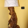 lampade in legno d'ulivo