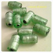 perle di vetro mix verde