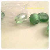 perle vetro mix verde misura medio/grande