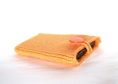 Custodia smartphone a maglia in lana (art. 43_arancione)