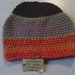 _cappello uomo donna in lana a righe  fatto a mano all'uncinetto C051