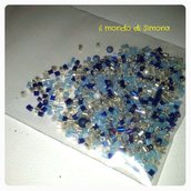 perline conteria mix azzurro/argento