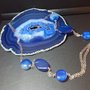 Collana di Agata blu e Argento 925