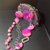 Collana di Agata fucsia e Argento 925