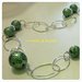 collana lunga con perle marmorizzate verdi