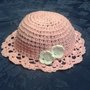 cappello rosa bambina uncinetto