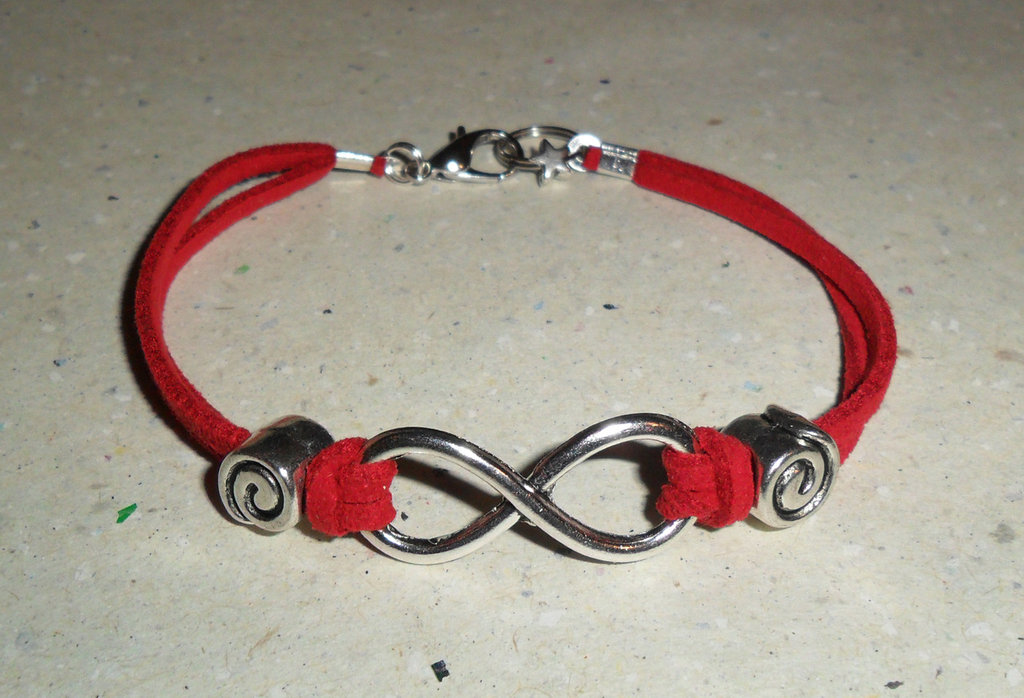 Bracciale Dell'Amicizia Infinity Con Perle – Argento E Oro – Regolabile – Fatto A Mano – StarAppeal – Corda Cerata Di Qualità