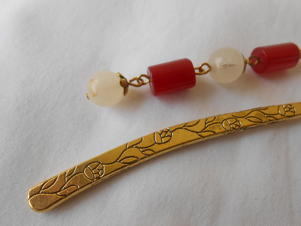 UJOY Braccialetto smaltato da donna, realizzato a mano, con motivo floreale, gioiello vintage, idea regalo, con motivo Lila Valentines' Love, con scatola ricordo, rame e oro, Misura unica, Metallo