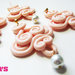 Orecchini  handmade ghirigori fimo - cernit rosa 
