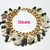 Bracciale handmade in fimo e cernit con catena dorata e perle e rose nere - beige ...