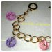 braccialetto catena con pendenti perle di vari colori