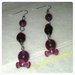 orecchini pendenti perle di vetro viola