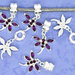 Perle  Libellula Strass viola scuro in Acrilico con gancio a Foro Largo 31x20mm