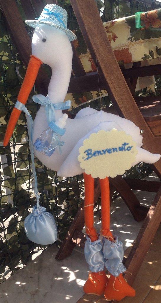 Fiocco Cicogna Azzurro - Bambini - Nascita - Di Con I Fiocchi | Su MissHobby
