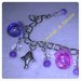 braccialetto catena argento con pendenti pesciolino e perline rosa a azzurro