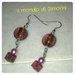 orecchini pendenti con perle di vetro viola in due varianti