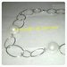 girocollo catena argento e perle