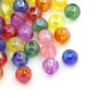 100 Distanziatori Perle Perline Sfere in Acrilico Colore AB 4mm Dia