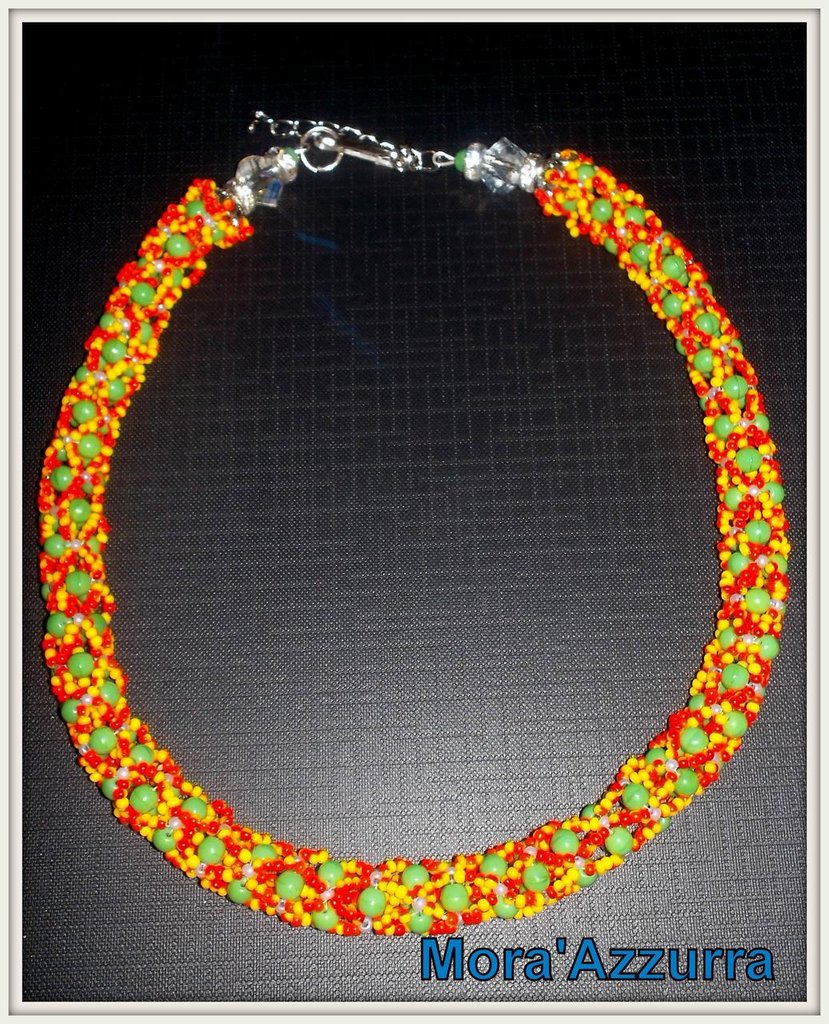 Lunga Collana D Perlne Colorate, Menta Turchese Con Schocch D Color ~ Accent D Perlne - Foto 14