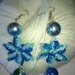 Orecchini Crochet Fiore Blu