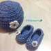 Set berretto e scarpine baby in morbida lana