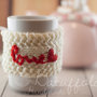 copri tazza - mug fatto a maglia con cuore -  BatuffoloHandmade
