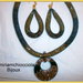                                                          orecchini con tubolare nero/bronzo