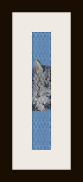 schema bracciale Gattino in stitch peyote ( 2 drop ) pattern - solo per uso personale