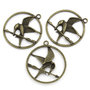 Charm ghiandaia imitatrice bronzo Hunger Games 7 pz