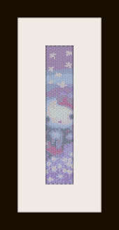 schema bracciale H. Kitty Angel in stitch peyote ( 2 drop ) pattern - solo per uso personale