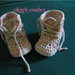 Uncinetto baby scarpe con lacci neonata fatto a mano Crochet baby shoes baby girl  Hand made 