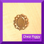 1 x cameo color bronzo + vetrino 18 x 12 mm