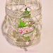 Collana con Medaglione in vetro - Glass Drop "Pink Flower"