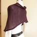 Poncho viola,misto lana,sottile e leggero,per donna