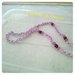 collana catena viola e perle di vetro