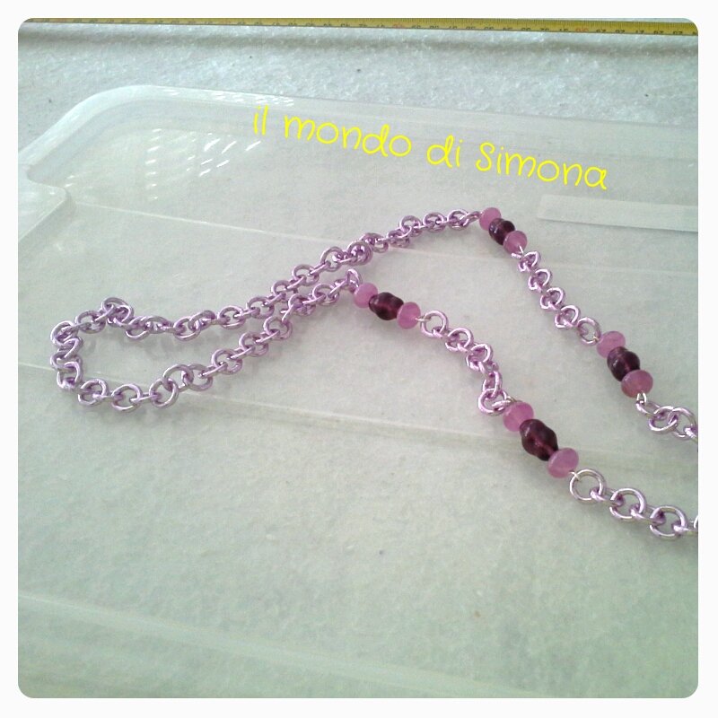 Avalaya Statement Collana Lunga 60 Cm Con Perle Di Vetro E Semi Preziose – Colore Arancione – Chiusura A Bottone - 6