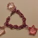 Bracciale di catena rosa e lilla con stelle pendenti