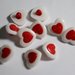 Bottoncini a cuore in plastica colorati 15mm. Buttons to heart in plastic colored 15mm.