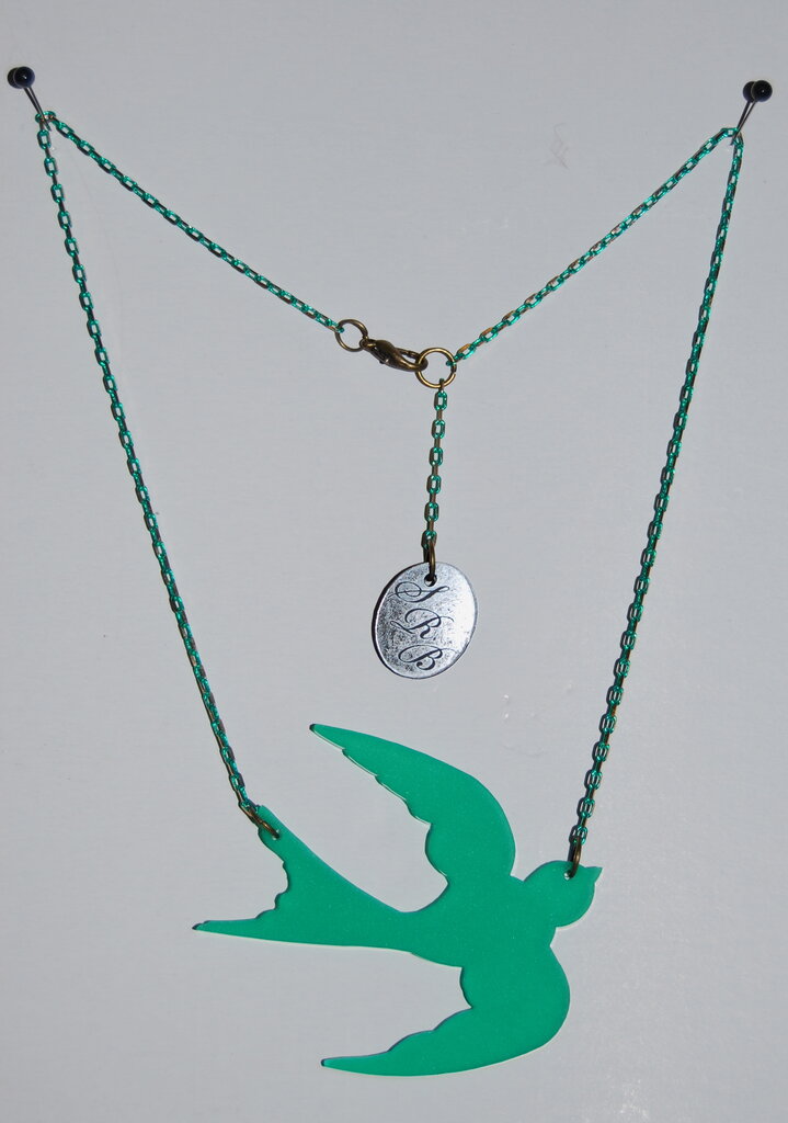 Collana " Birds In Love" Bronzo Vintage Turchese Perle - Gioielli - Foto 5