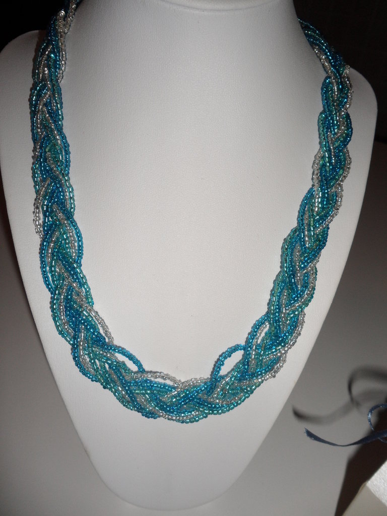 Collana Donna Bohémienne Con Perline Turchese E Pelle – Girocollo A Doppio Giro, Regalo Originale